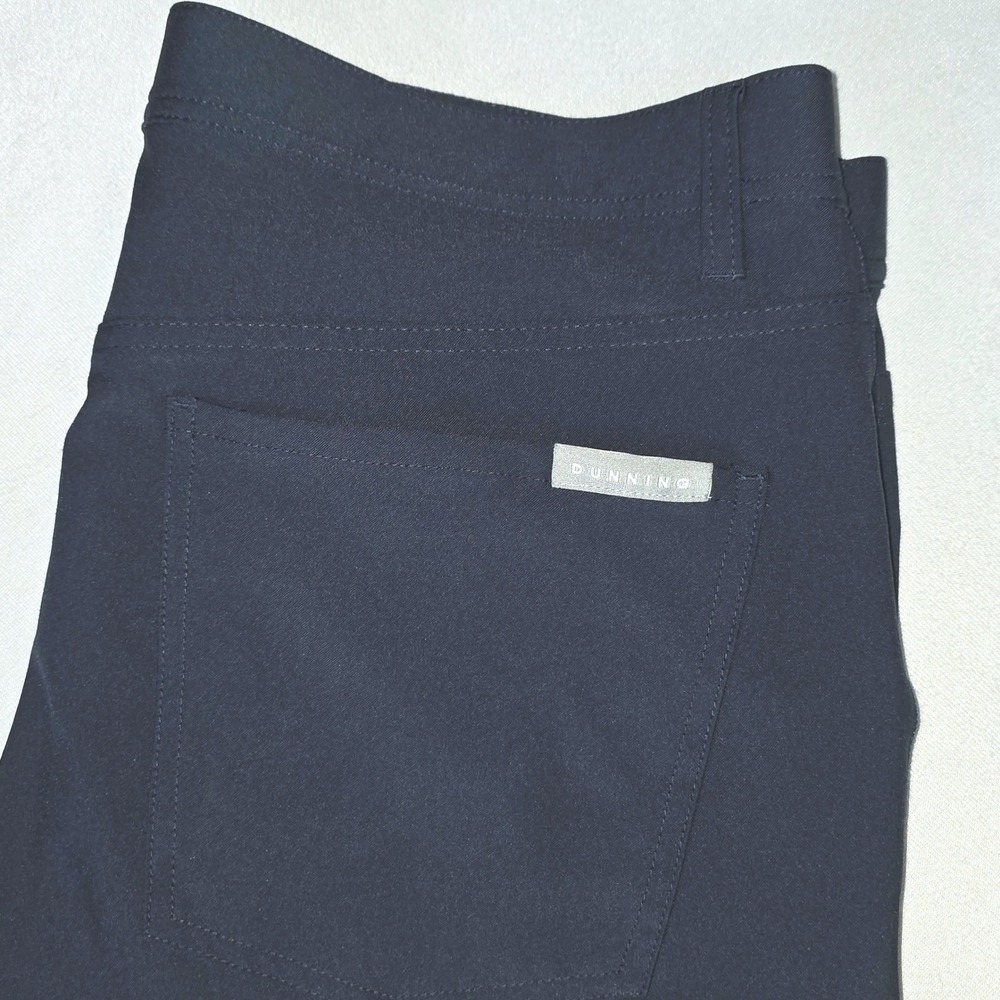 Dunning Golf Mens Performance Pants Navy Blue 5-Pocket Stretch Size 34X31